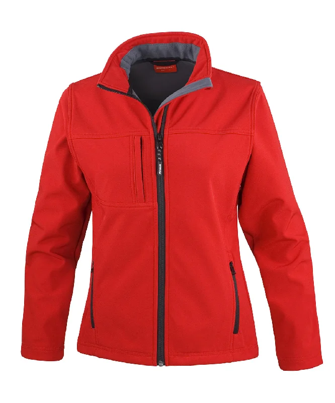 Red - Women's classic softshell jacket Anorak Shell Jacket Lightweight Jacket Anorak Shell Jacket Lightweight Jacket