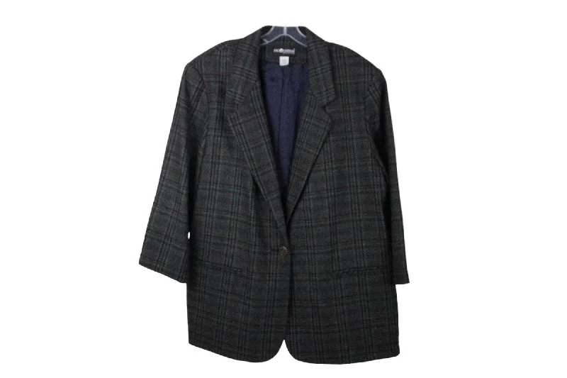 Sag Harbor Brown Plaid Blazer | 22W Women's Boutique Suit