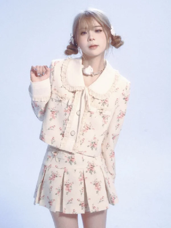Sweet floral doll collar lace floral jacket【s0000007445】 Tailored Jacket Straight Jacket A-Line Jacket Tailored Jacket Straight Jacket A-Line Jacket Sweet floral doll collar lace floral jacket【s0000007445】 Tailored Jacket Straight Jacket A-Line Jacket Tailored Jacket Straight Jacket A-Line Jacket