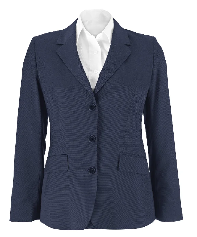 Navy - Women's Icona longline jacket (NF11) Wool Jacket Cashmere Jacket Tweed Jacket Wool Jacket Cashmere Jacket Tweed Jacket