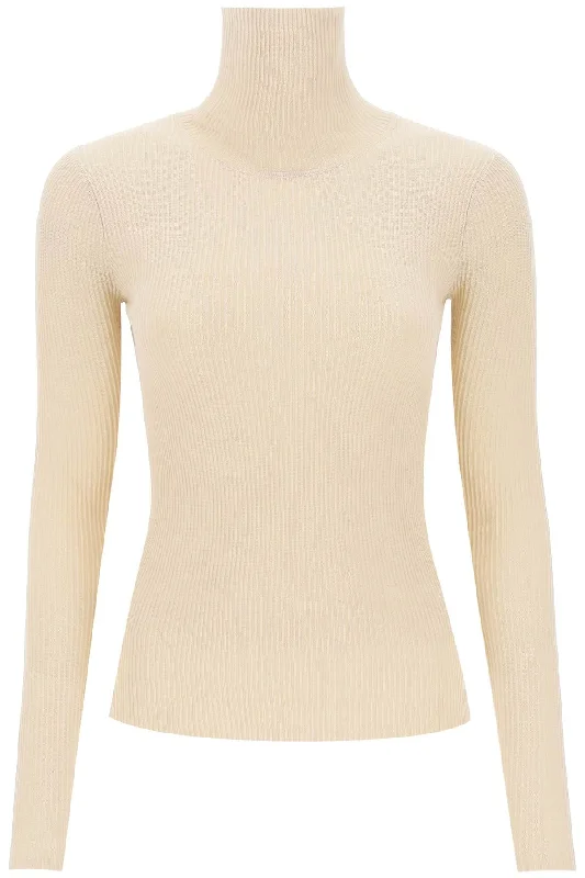 Ronella Lyocell Knit Top  - Beige Handmade Knit Blouse