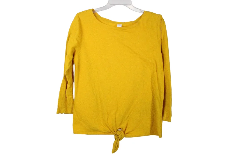 Old Navy Mustard Yellow Knit Top | M Ruby Red Knit Shirt