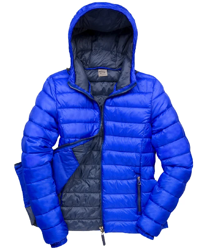 Royal/Navy - Women's Urban snow bird hooded jacket Zippered Jacket Buttoned Jacket Snapped Jacket Zippered Jacket Buttoned Jacket Snapped Jacket