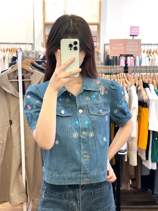 Denim Embroider Short-sleeve Jacket Knit Fabric Woven Fabric Fleece Fabric Knit Fabric Woven Fabric Fleece Fabric Denim Embroider Short-sleeve Jacket Knit Fabric Woven Fabric Fleece Fabric Knit Fabric Woven Fabric Fleece Fabric