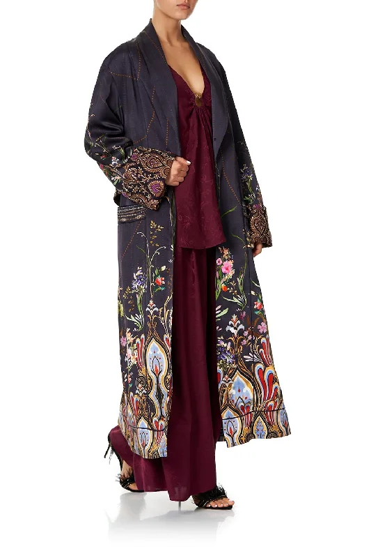 COAT WITH DETACHABLE BACK BAND WILD FLOWER Off-the-Shoulder Jacket Double-Breasted Coat Single-Breasted Coat COAT WITH DETACHABLE BACK BAND WILD FLOWER Off-the-Shoulder Jacket Double-Breasted Coat Single-Breasted Coat