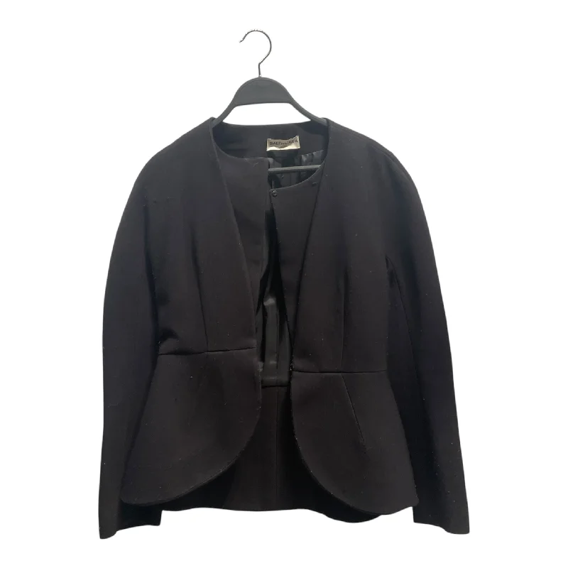 BALENCIAGA/Jacket/38/BLK/ Satin Jacket Silk Jacket Chiffon Jacket Satin Jacket Silk Jacket Chiffon Jacket