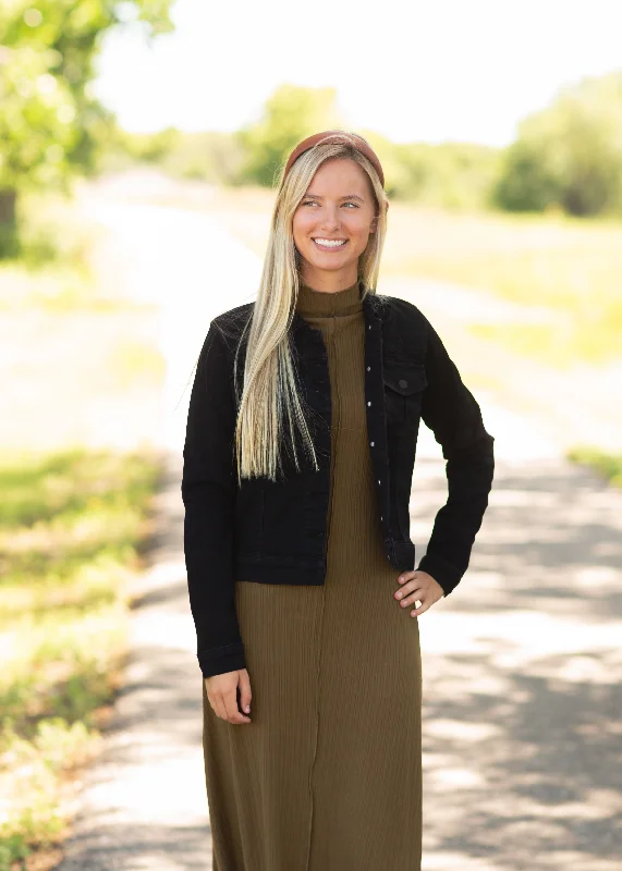 Black Amelia Jacket - FINAL SALE Front Pockets Side Pockets Patch Pockets Front Pockets Side Pockets Patch Pockets