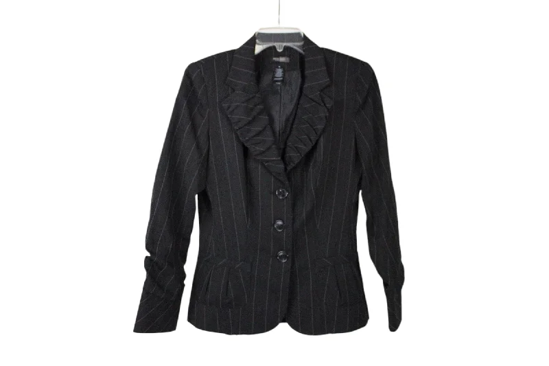 Bisou Bisou Black Pinstriped Blazer | 10 Women's Luxurious Jacket