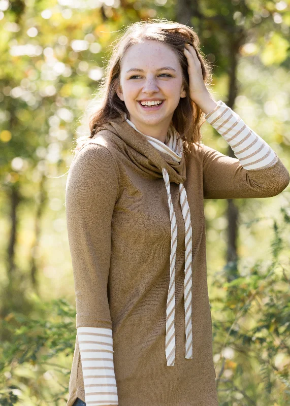 Mock Neck Layered Knit Top - FINAL SALE Pure White Knit Blouse