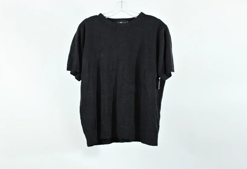 Sag Harbor Black Knit Top | Size 1X Designer Knit Top