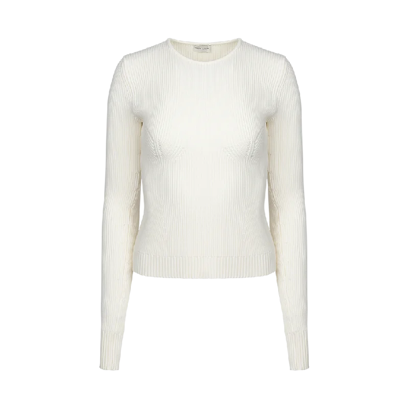 Sculpted Rib-Knit Top Women's Knit Top
