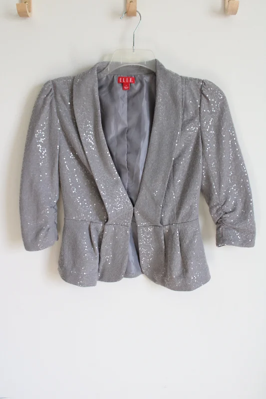 Elle Gray Sequined Blazer | 4 Women's Wedding Blazer