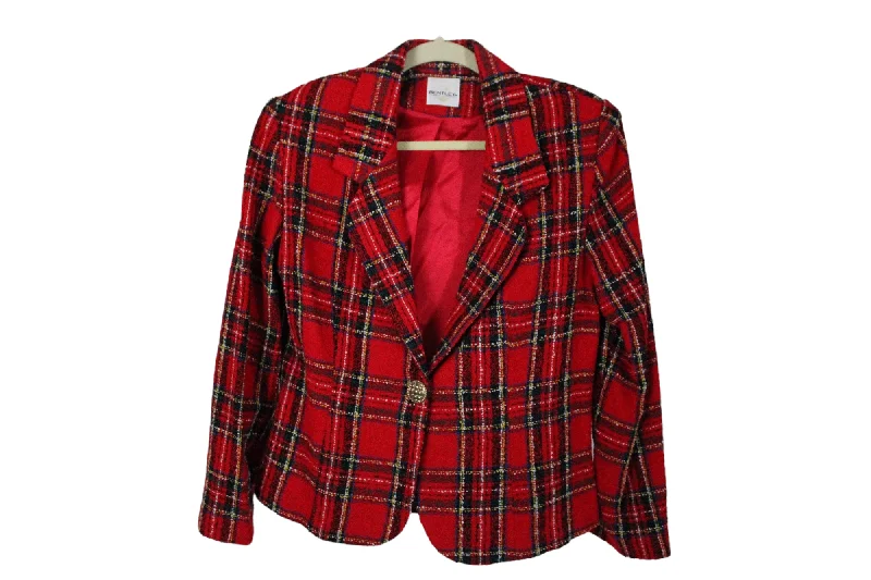 Vintage Bentley Red Plaid Blazer | 8 Women's Trendy Jacket