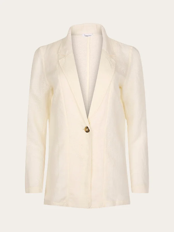 Linen mix loose blazer - Buttercream Women's Advanced Suit