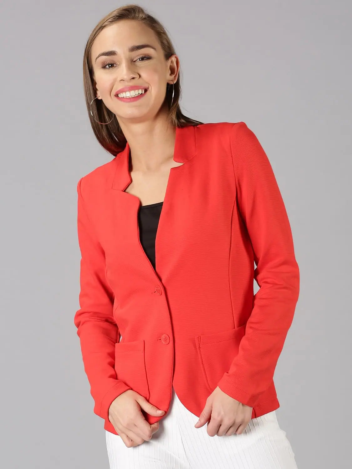 Cotton Boutique Solid Women Blazer Women's Leather Blazer