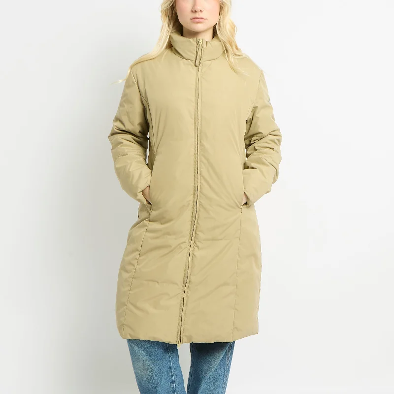 Sergio Tacchini Long Puffer Coat With Front Pockets - UK 12 Parka Down Jacket Wool Coat Sergio Tacchini Long Puffer Coat With Front Pockets - UK 12 Parka Down Jacket Wool Coat