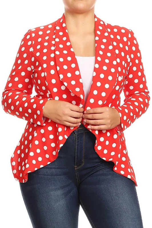 Medium Polka Red White