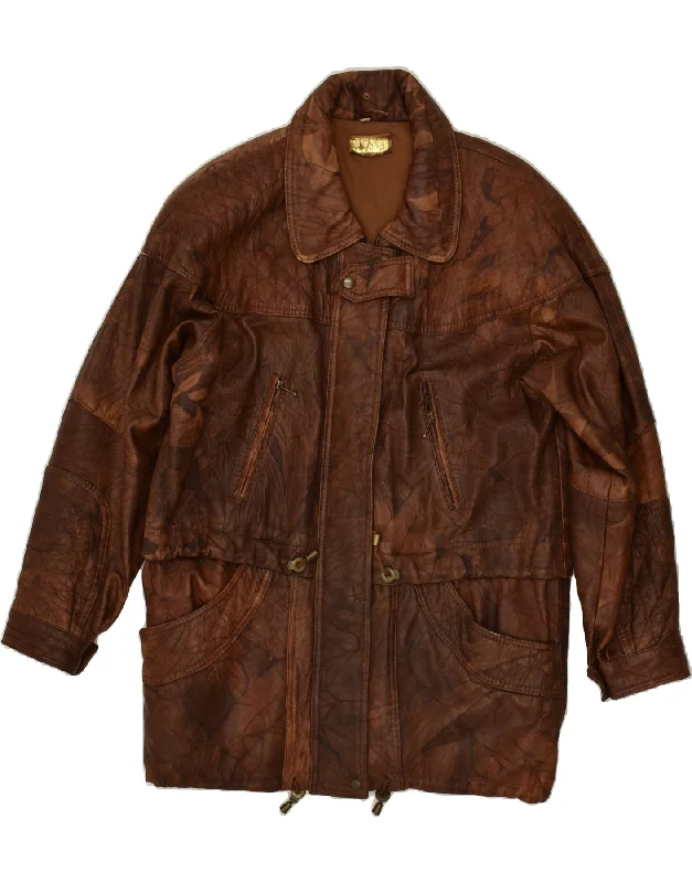 VINTAGE Womens Leather Coat UK 16 Large Brown Suede Jacket Faux Fur Jacket Puffer Jacket VINTAGE Womens Leather Coat UK 16 Large Brown Suede Jacket Faux Fur Jacket Puffer Jacket