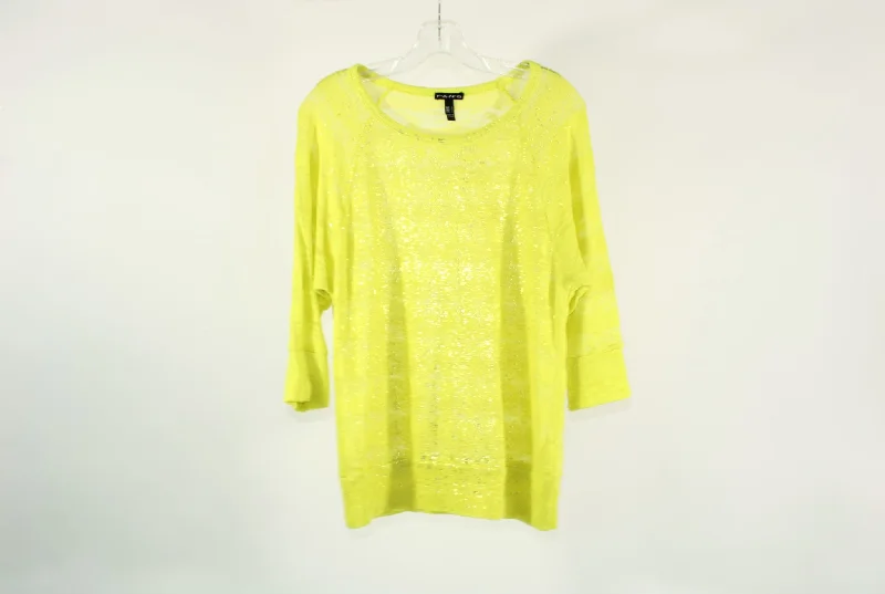 Fang Yellow Knit Top | L Branded Knit Top