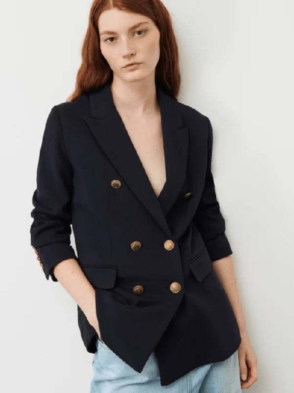 Marella ELIOT Navy Jersey Blazer 2339110634 002 Women's Warm Suit