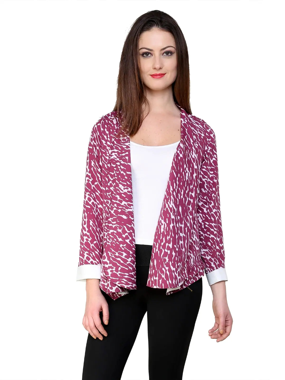 Pink Printed Blazer Women's Designer Suit