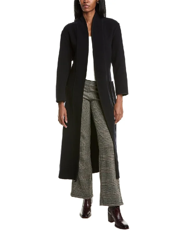 Ba&Sh Wool-Blend Coat Buttoned Zippered Snapped