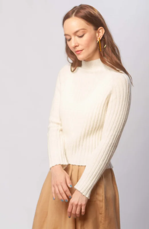 Isa alpaca rib knit top Travel Knit Top