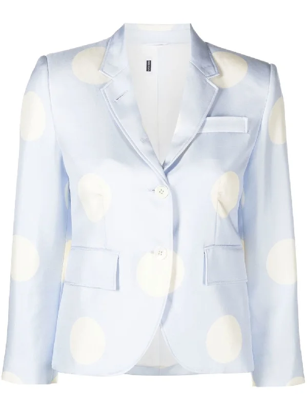 THOM BROWNE polka-dot print silk blazer Women's Short Blazer