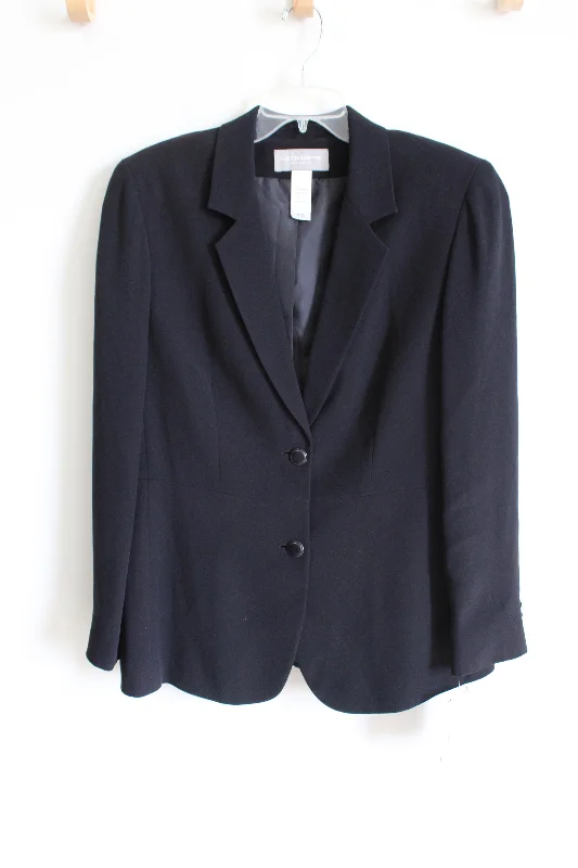 NEW Liz Claiborne Twilight Frost Navy Blue Blazer | 10 Women's Trendy Jacket