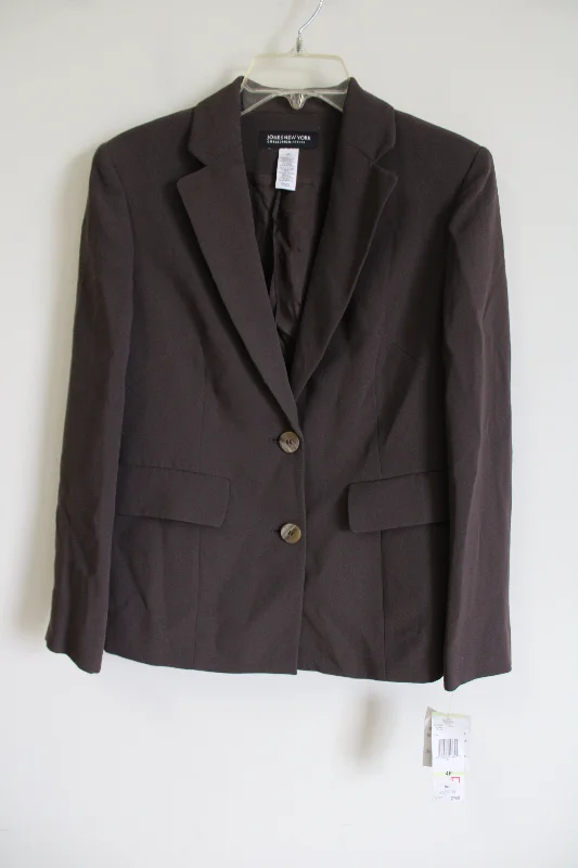 NEW Jones New York Brown Blazer | 4 Petite Women's Fashion Blazer