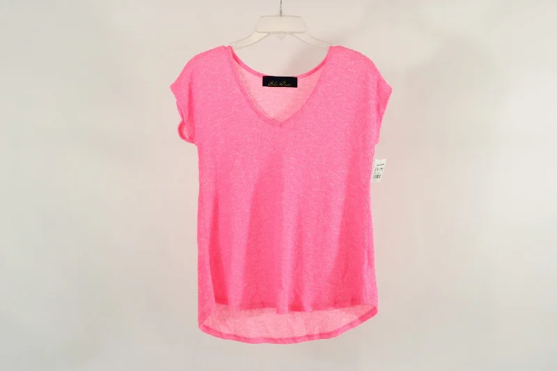 Blue Rain Hot Pink Knit Top | Size S Handmade Knit Blouse