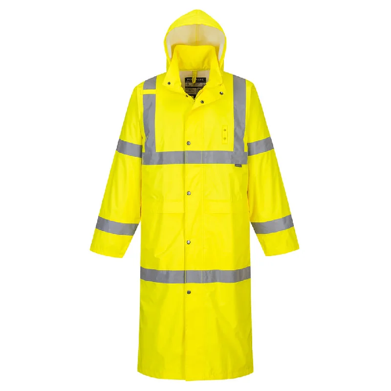 Portwest Hi-Vis Rain Coat 122cm Denim Leather Suede