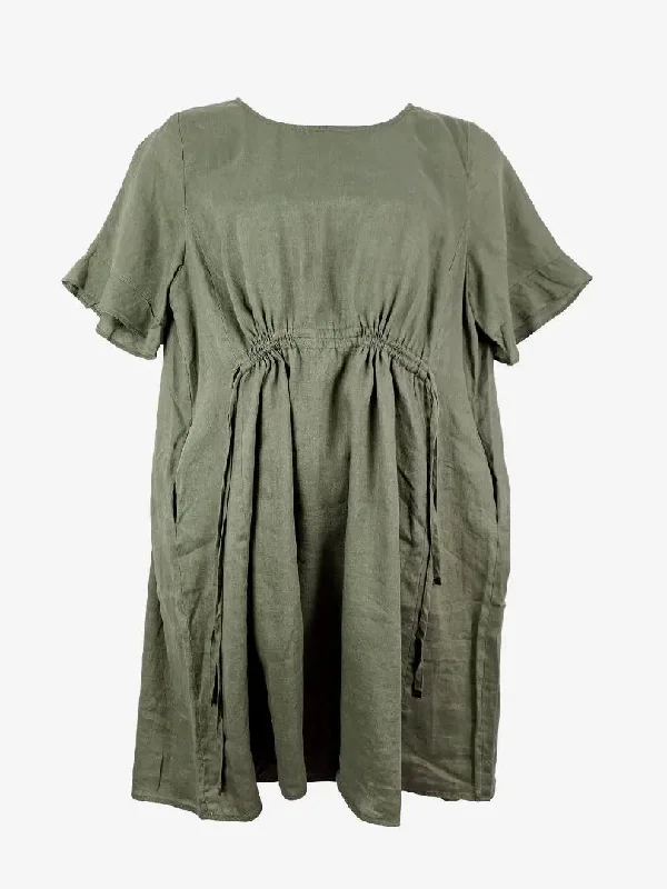 eb&ive Sage Green Drawstring Dress Size XL