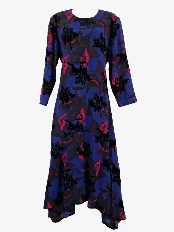 Y.A.S Vibrant Velvet Flower Dress Size L