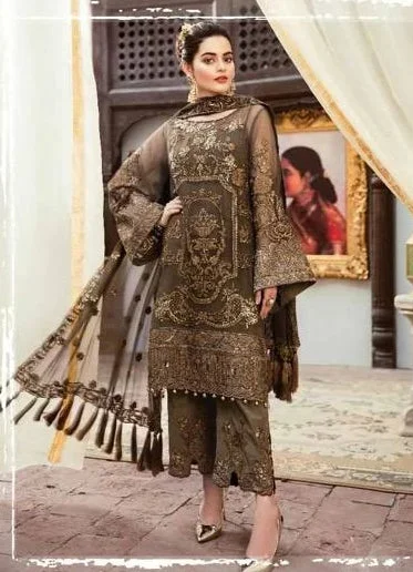 Classy Festive Dress In Bronwze Color. Model# C 1902