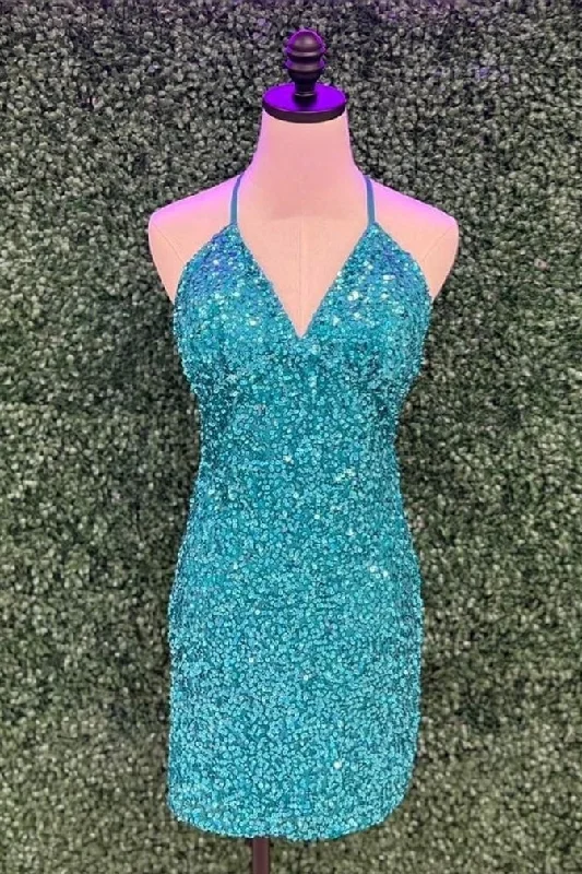 Jade Straps Sheath Sequins Homecoming Dress