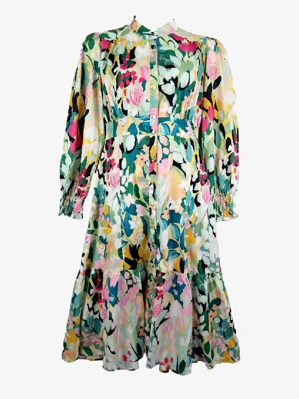 Cindy & Sami Silky Flora Button Up Dress Size 16