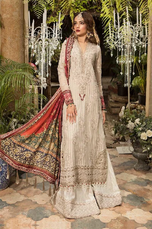 Eid Dress 2019 In Offwhite Gold Color Model# C 1852