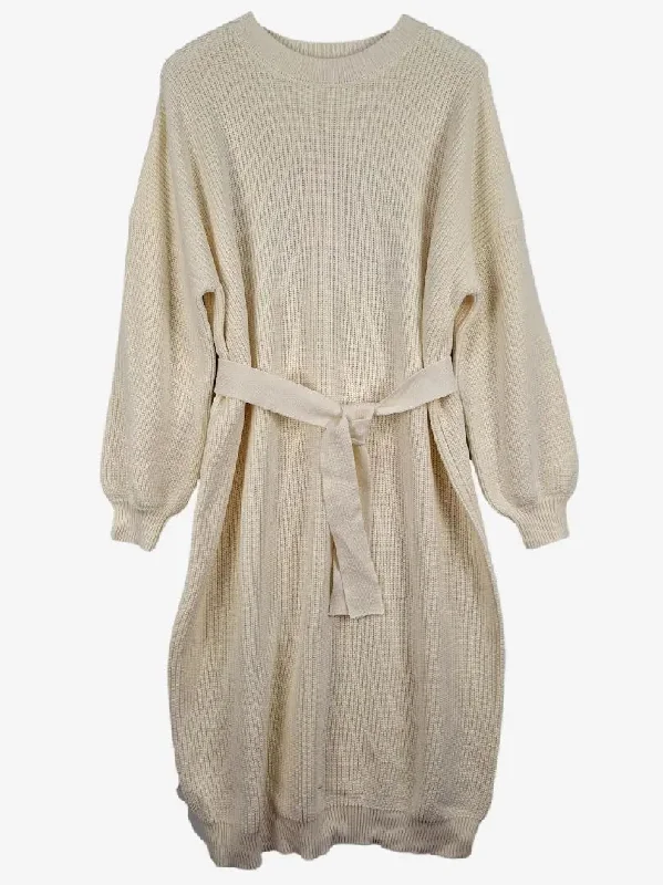Charlie Holiday Egg Nog Long Sleeve Knit Dress Size M
