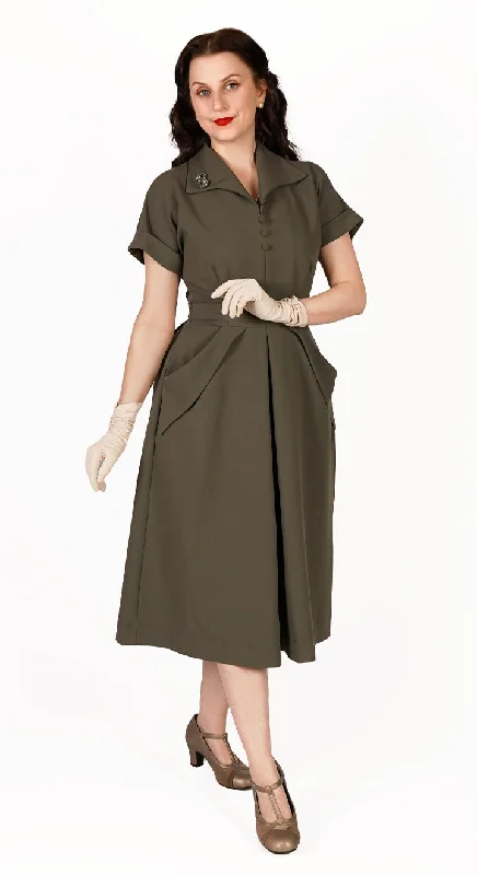 Sophia Dress in Khaki