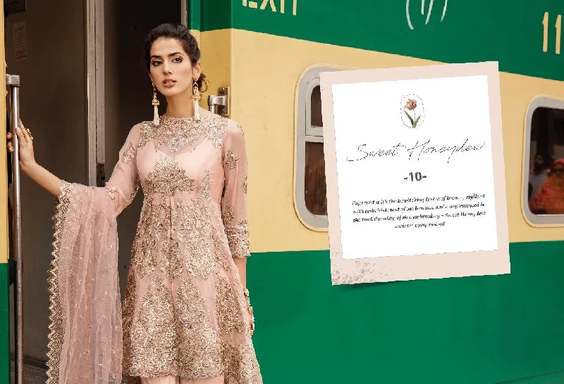 Stylish Designer Dress In Beutifull Pastel Pink Color Model# C 1807