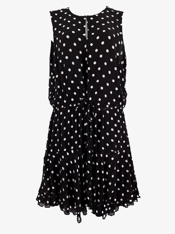 Witchery Ruched Waist Dotted Dress Size 14