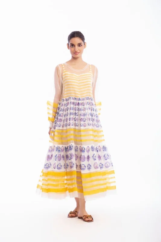 Ivory organza dress