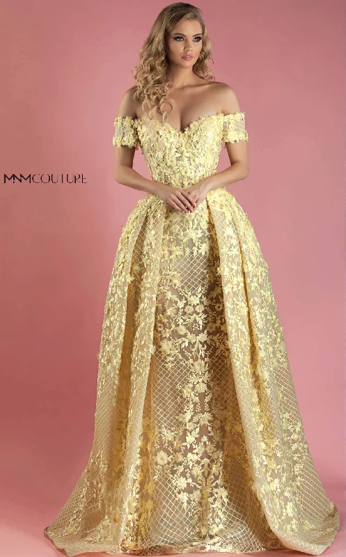 MNM Couture K3496 Formal Long Ball Gown Evening Lace Prom Dress