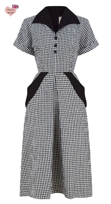 Sophia Dress in Dogtooth