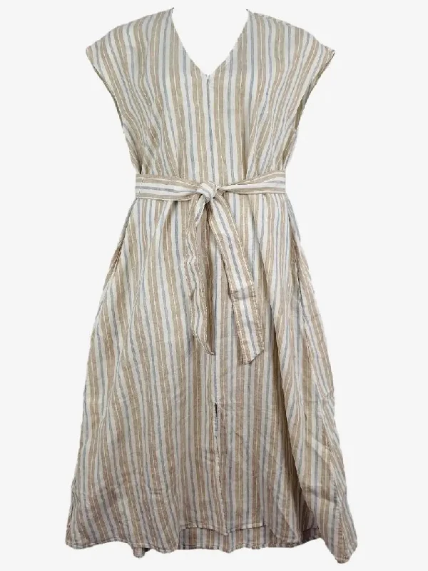 Trenery Sandy Stripe Linen Dress Size 10