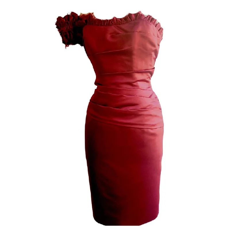 Burg Rouched Dress