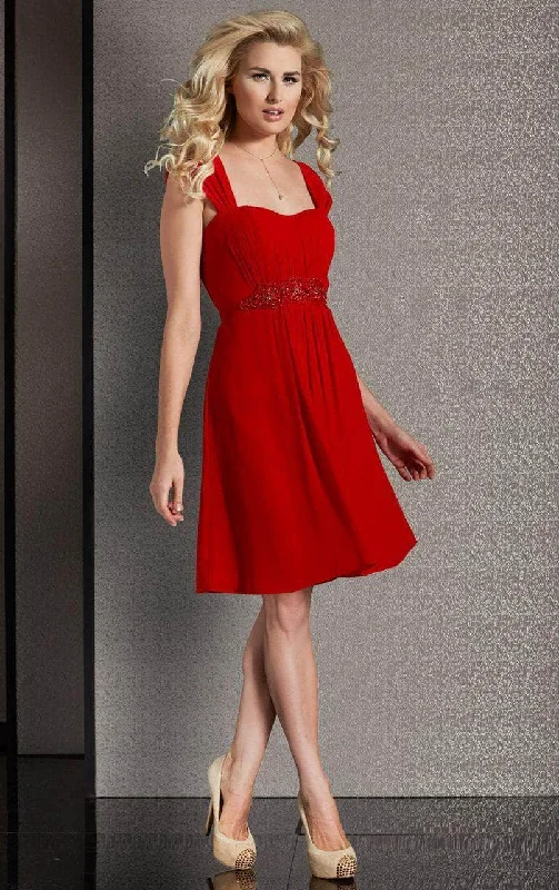 Clarisse M6261 - Sweetheart Flare Dress with Ruched Detailing