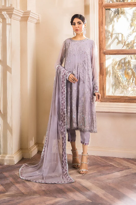 Lavender Pakistani Dress with Fine Embroidery #PF438