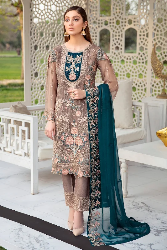 Latest Fancy Dress Pakistani in Beige Color #PF383